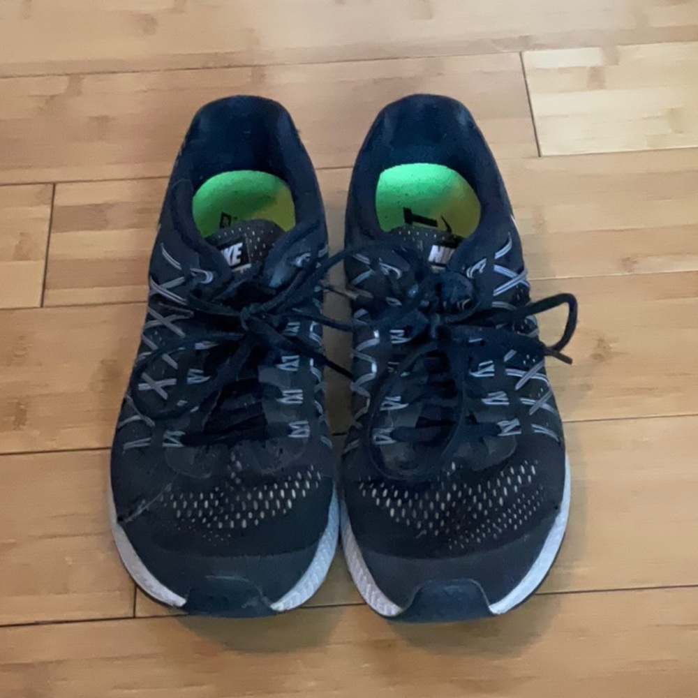 Nike black running shoes, size 9